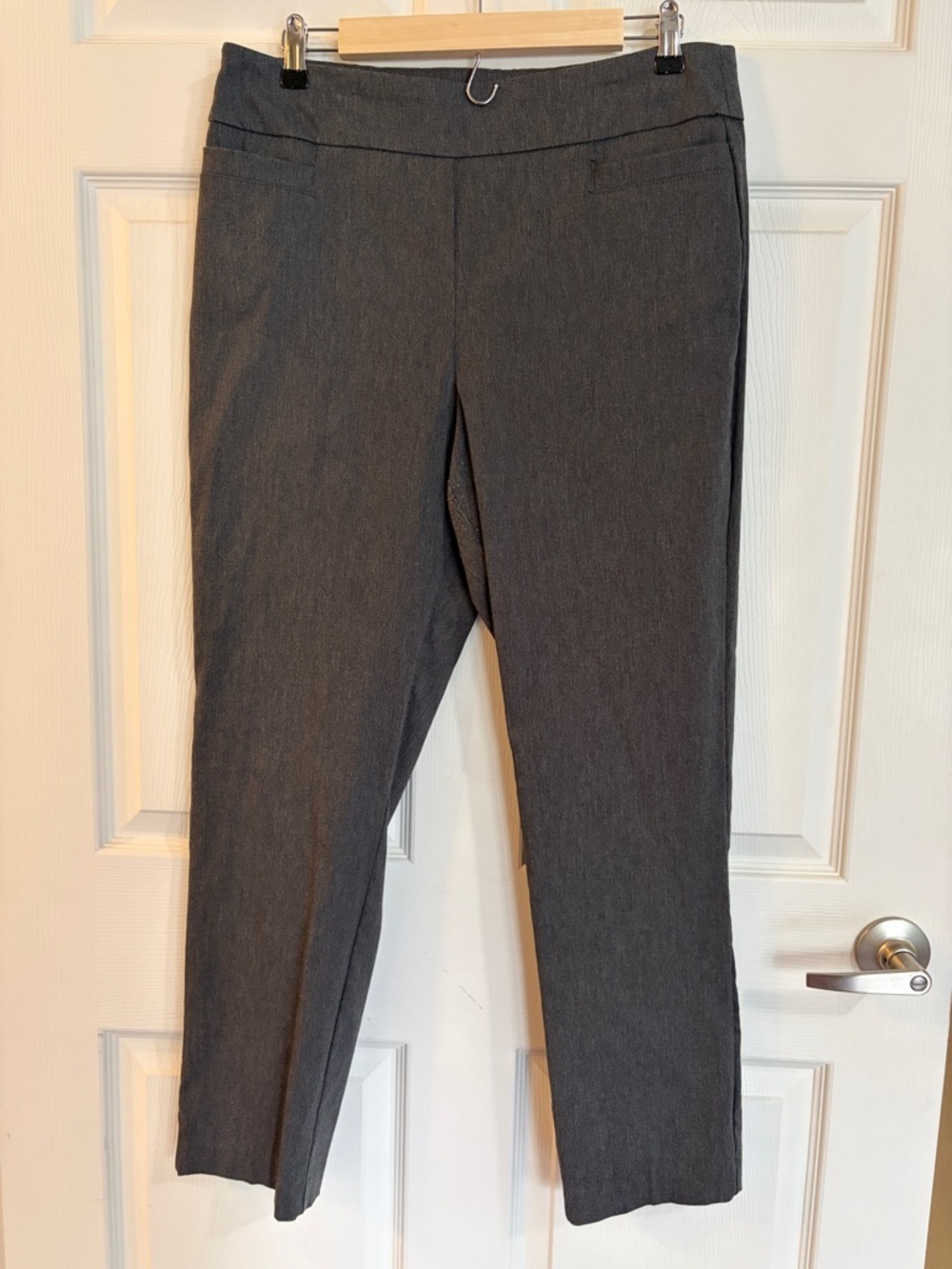 Kim Rogers Straight Leg Pants in Charcoal Gray
